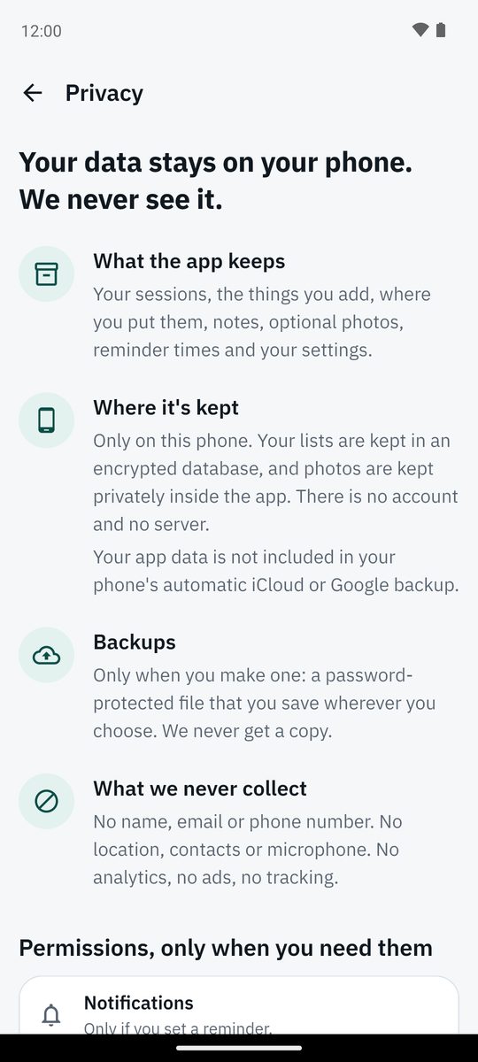Privacy and app lock