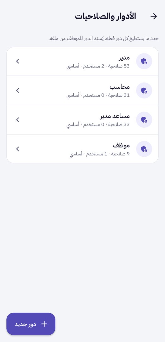 Roles and permissions