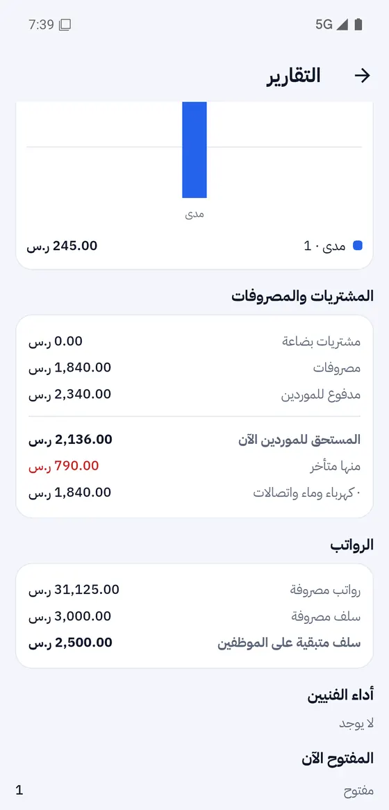 التحصيل والمصروفات